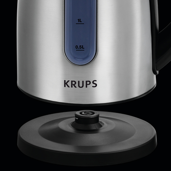 KRUPS BW260 Cool-Touch Stainless Steel Double Wall Electric Kettle 1.5  Liter
