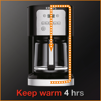 Krups Essential Brewer 12-Cup Digital Drip Coffee Maker | Stainless Steel - EC771D50