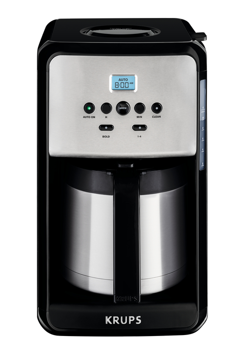 KRUPS 12-Cup Savoy Programmable Black Thermal Coffee Maker