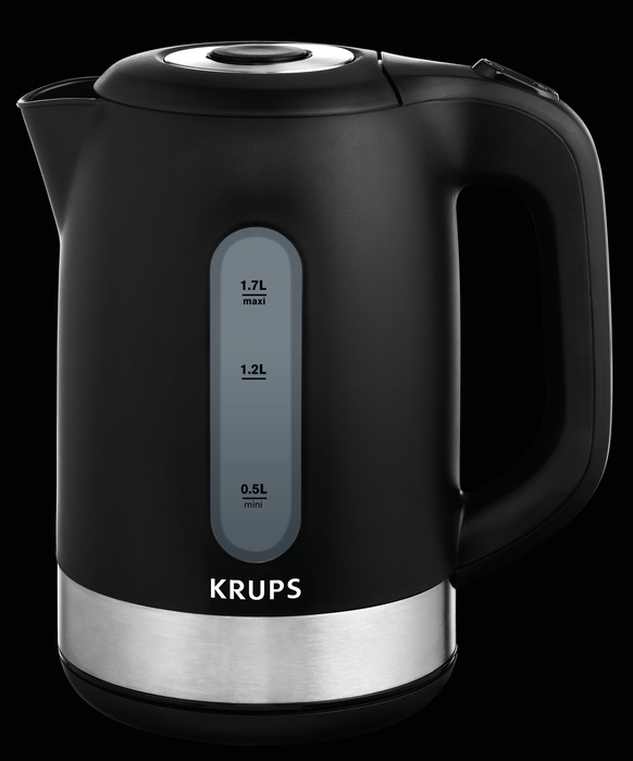 Krups Smart Temp Plastic and Stainless Steel Electric Kettle 1.7 Liter  Adjustable Temperatures 1500 Watts Digital Control, Double Wall, Fast  Boiling, Auto Off, Keep Warm, Cordless Black