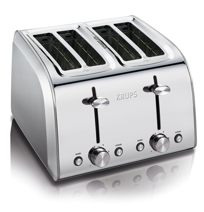  Krups Breakfast Set Stainless Steel Toaster 4 Slice